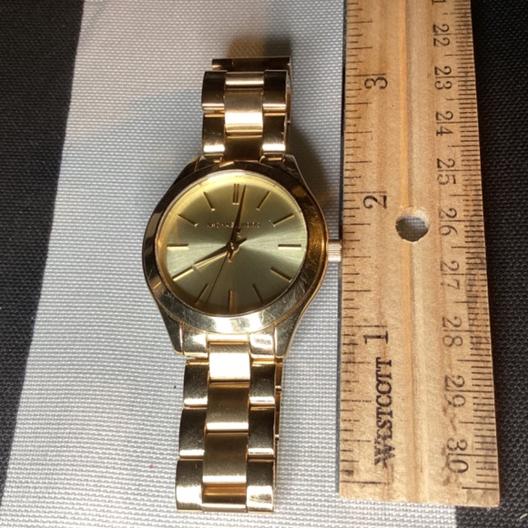 Michael Kors Gold-tone Mini Slim Runway Women’s Watch MK-3512 - Picture 5 of 12
